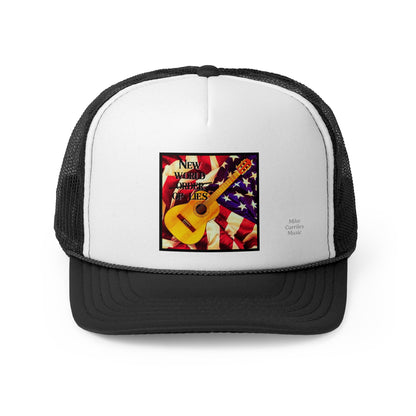 New World Of Lies Trucker Cap, Custom Cap, Gift for Him, Hat for Couples, Adjustable Snapback, Outdoor or Casual Wear